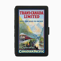 Perfection In Style Black Color Metal Cigarette Case Vintage Canada Design 005