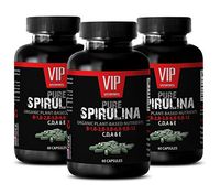 Premium Addition to a Diet - Premium Spirulina 500 mg Extract - High Protein, Chlorophyll and Nucleic Acids (3 Bottles 180 Capsules)