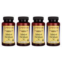 Swanson Hydrolyzed Fish Collagen Type I 400 Milligrams 60 Capsules (4 Pack)