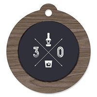 30th Milestone Birthday - Dashingly Aged to Perfection - Birthday Party Favor Gift Tags (Set of 20)