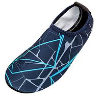 SUGEER Womens and Mens Water Shoes Quick-Dry Aqua Socks Barefoot for Outdoor Beach Swim Surf Yoga Exercise Striped