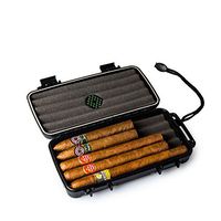 Jamestown Cigar Trail Ridge XL Plastic Travel Humidor Travel Cigar Case - Rugged, Waterproof, Dustproof, Shockproof Premium Plastic Hard Shell Case - Built in Foam Humidor and Holds Up to 5 Cigars