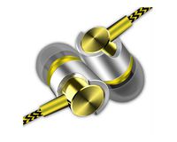 Earbuds/Earphones/Headphones QUNANEN Universal 3.5mm in-Ear Stereo Earbuds Earphone with Mic for Cell Phone (Yellow)