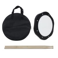 ammoon 10 Inch Drum Practice Pad with Drumsticks Carrying Bag