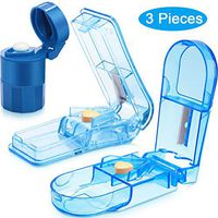 3 Pieces Pill Cutter Small Pill Crusher Multi Pill Spliter for Small Pills or Large Pills in Half Easily Cleanly Tablet Cutter with Stainless Steel Blade