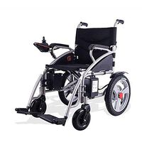 Pxxxa Electric Wheelchair, 360 ° Joystick Lithium Battery Lightweight Folding Transport Wheelchair Chair, Electric Wheelchairs for Adults Elderly, Rollator Walker with Seat