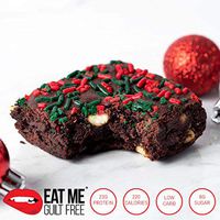 Eat Me Guilt Free, High Protein, Low Carb, Limited Edition Holiday Cheer Brownie, Box of 12 Brownies