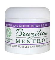 Brazilian Menthol Pain Relieving Cream, Cooling Pain Relief, Soothes Sore Muscles and Arthritis, Non-Greasy, Natural Menthol and Natural Epsom Salts, No Capsaicin, No Lidocaine