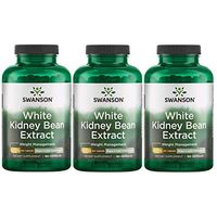 Swanson White Kidney Bean Extract 500 mg 180 Caps 3 Pack