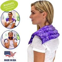 Nature Creation Heating pad for Neck and Shoulders | Microwave Heating pad | Natural hot Packs for Pain Relief with Aromatherapy for Stress Relief | Upper Back Pain Relief - Purple Flowers, Scented