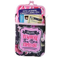 Rhinestone Encrusted Neoprene Soft Cigarette Case with Snap Clasp Closure and Printed Design - Home