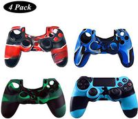 Silicone PS4 Controller Skin, 4 Pack Camouflage Protective Cover for Sony Playstation 4 PS4/PS4 Slim/PS4 Pro Controller (4 Pack)