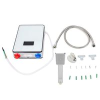 Asixx Instant Water Heater, 220V 6500W Tankless Instant Electric Hot Water Heater, Made of Tempered Glass Panel, for Home Bathroom Shower