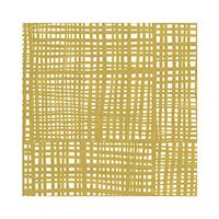 Caspari Raffiné Paper Linen Luncheon Napkins in Gold, Four Packs of 15