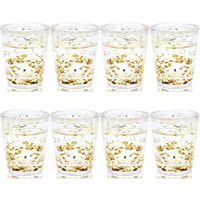 Juvale Party Shot Glasses with Gold Confetti (8 Pack)