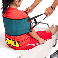 HUANGYUAN Patient Lift Sling Transfer Belt,Padded Lift Belt with Handles Helps with Transfers from Car, Wheelchair, Bed-Soft Moving Assist Hoist Gait Belt Harness Device (1#Blue)