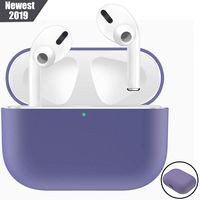 FnKer Case Compatible with Airpods Pro Case Premium Silicone Airpod Pro Case Protective Cover for Airpods 3 (Front LED Visible) (Won't Affect Wireless Charging) - Light Purple