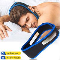 XYDD Anti Snoring Chin Straps,Ajustable Stop Snoring Solution Snore Reduction Sleep Aids, for Men Women Snoring Sleeping Mouth Breathers,Blue