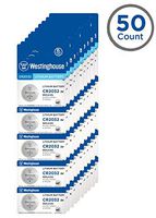 Westinghouse CR2032 Lithium Button Cell, Button Batteries, Coin Cells, Remote Battery, Remote Battery Cells (50 Counts)