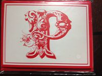 Michaels Monogram Blank Note Cards Stocks Letter- P