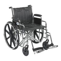 Drive Medical Sentra EC Heavy Duty Wheelchair with Various Arm Styles and Front Rigging Options, Black, Bariatric, 20 Inch