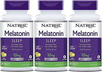 Natrol Fast Dissolve Melatonin Tablets 10 Mg. Citrus Punch 60 Tabs (Pack of 3)