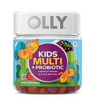 OLLY Kids Multi + Probiotic Gummy Multivitamin, 35 Day Supply (70 Count), Yum Berry Punch, Vitamins A, C, D, E, B, Zinc, Probiotics, Chewable Supplement
