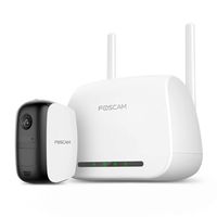 Battery Security Camera, Foscam E1 1080P WiFi Outdoor Security Camera System with Rechargeable Battery, Motion Detection, Two-Way Audio, Night Vision, Indoor/Outdoor, Free Cloud Storage