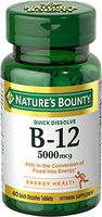 Nature's Bounty Vitamin B12 Supplement, Supports Metabolism and Nervous System Health, 5000mcg, 40 Tablets