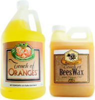 Touch of Oranges Hardwood Floor Cleaner and Touch of Beeswax for Wood Polish Cleaner and Restorer Bundle (1 Gallon Cleaner & 1/2 Gallon Polish)
