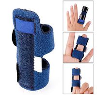 1Pcs Pain Relief Aluminium Finger Splint Fracture Protection Brace Corrector Support with Adjustable Tape Bandage