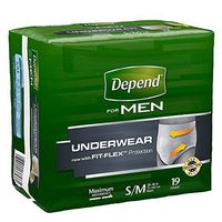 Depend Underwear Super Absorbency Mens Sm/Med - Case of 72 (4 Packs of 18) - 19840 by Kimberly-Clark