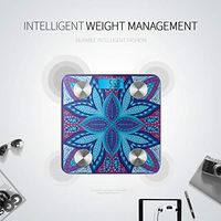 LYAOE Bluetooth Body Fat Scale India Paisley Pattern Decorative Ornament Smart Wireless Scale with LCD Display Measuring Body Weight Bmi and Health Digital Scale