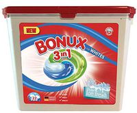 Bonux Professional Polar Ice Fresh for Whites 3-in-1 Pods Full Detergent for Cleanliness, Freshness and Softness 22 Laundry Loads
