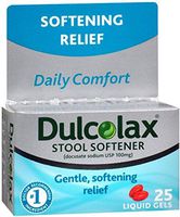 Dulcolax Stool Softener Liquid Gels 25 ea (Pack of 3)