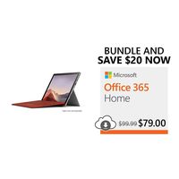 New Microsoft Surface Pro 7 - 12.3" Touch-Screen - Intel Core i7 - 16GB Memory - 512GB Solid State Drive + $20 Off Microsoft Office 365 Home with Auto-Renew
