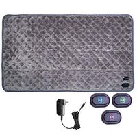 Heating Pads for Back Pain - with 3 Temperature Settings and Auto Shut-Off, Fast Heating Pad for Neck, Shoulder, Elbow and Machine Washable （35.43"x 19.69"） (Gray-1)