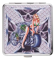 Cigarette Case Chopper Motorcycle Biker Chick