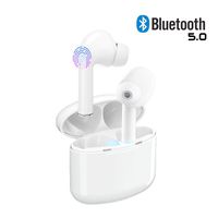 Bluetooth Headphones, True Wireless Earbuds for Sport, 25 H Playtime Built-in Dual Mic, Stereo Sound Bluetooth 5.0 Earphones with Charging Case for All Bluetooth Devices