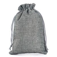 Tvoip 30Pack Burlap Bags with Drawstring Gift Bags Jewelry Pouch for Wedding Party and DIY Craft (Gray, 4 x 5.5 Inch)