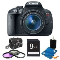 Canon EOS Rebel T5i 18.0 MP CMOS Digital SLR with 18-55mm EF-S IS STM Lens Deluxe Gift Pack- Includes camera and 18-55mm lens, 8GB SD Memory Card, Compact Deluxe Gadget Bag - CA58A, 58mm UV, Polarizer & FLD Deluxe Filter kit (set of 3 + carrying case), 3p