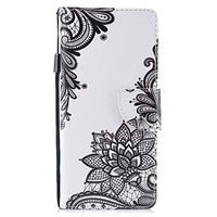 Cfrau Leather Case with Black Stylus for Samsung Galaxy Note 9,Cute Design Magnetic Wallet Flip PU Leather Card Slots Kickstand Hand Strap with Soft TPU Case for Galaxy Note 9 - Black Lace Flower