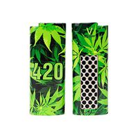 Herb Grinder Lighter Case, 420 Green Design by V Syndicate (Bic)