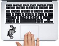 Tardis with Gears Gallifreyan Doctor Who Printed Trackpad Clear Vinyl Decal Sticker Compatible with Apple MacBook Pro Air 11" 12" 13" 15" All Years Laptop Keyboard (12" MacBook)