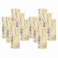 UNIQOOO 12 Pack Premium Wine Gift Bags – Metallic Gold Polka Dots Single Bottle Liquor Carrier with Handle Note Card –for Xmas, Wedding Favor, Bridal Shower, Birthday, Housewarming Dinner Parties