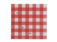 One Hundred 80 Degrees Red Gingham with Ants Paper Lunch and Dinner Napkins, 40 Count