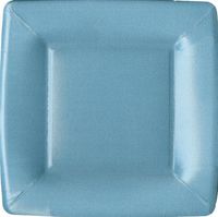 Caspari Slate Blue Grosgrain Border Paper Salad/Dessert Plates