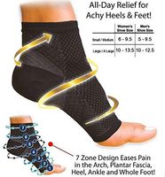 Ankle Brace Compression Support Sleeve, Stcorps7 Foot Wraps for Injury Recovery, Joint Pain and More. Plantar Fasciitis Foot Socks with Arch Support, Eases Swelling, Heel Spurs for Men (1pcs) (S/M)