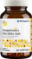 Metagenics OmegaGenics EPA-DHA 500 Dietary Supplement, Lemon, 60 Count