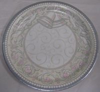 Bells & Bows Wedding Design Paper Plates 9" 16ct.